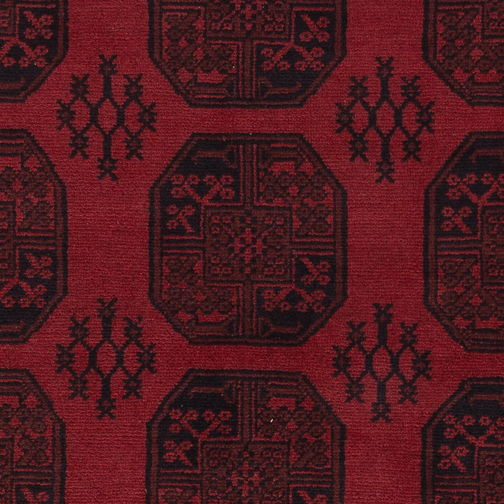 Afghansk teppe - Filpa - 290 x 206 cm - mørk rød