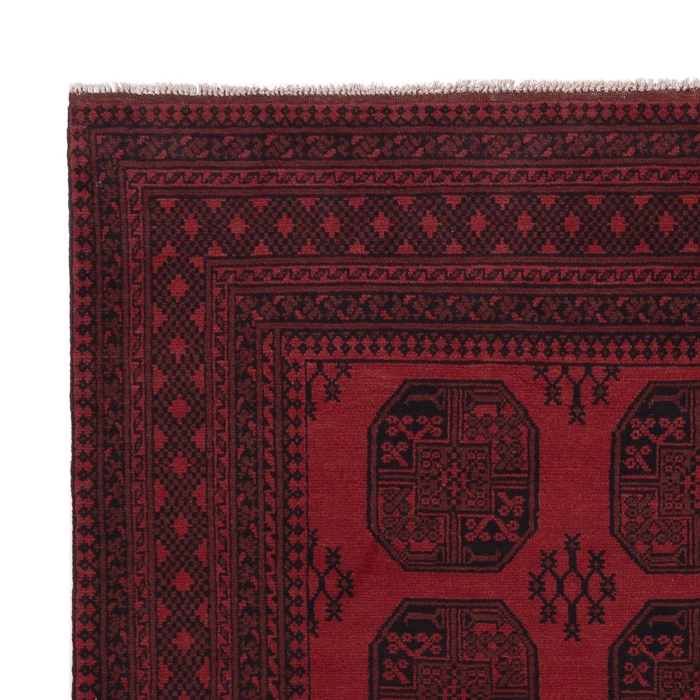 Afghansk teppe - Filpa - 290 x 206 cm - mørk rød