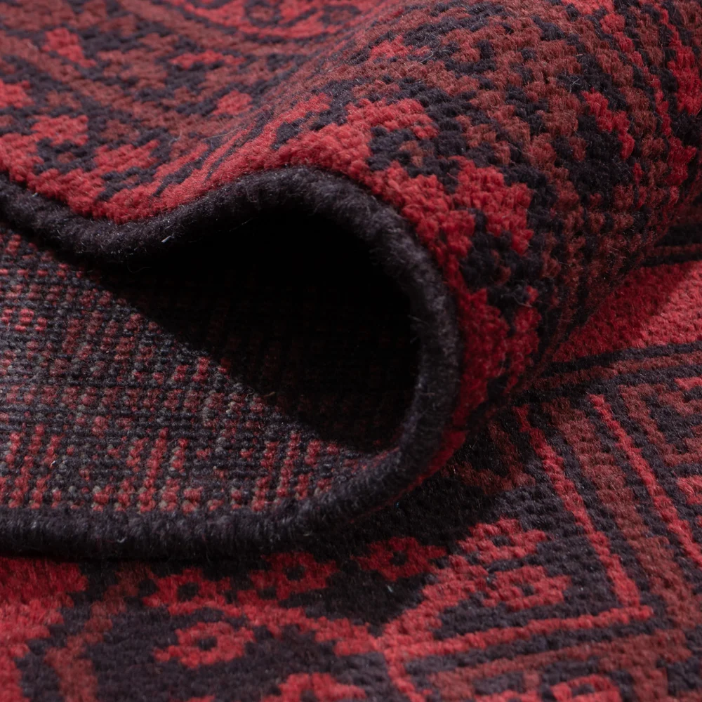 Afghansk teppe - Filpa - 290 x 206 cm - mørk rød