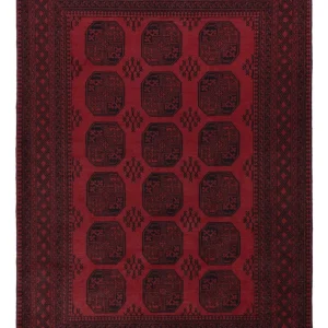 Afghansk teppe - Filpa - 290 x 206 cm - mørk rød