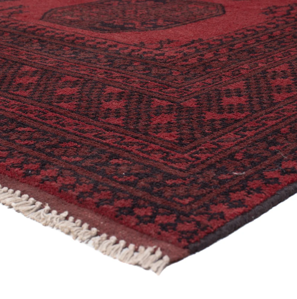 Afghansk teppe - Filpa - 290 x 206 cm - mørk rød
