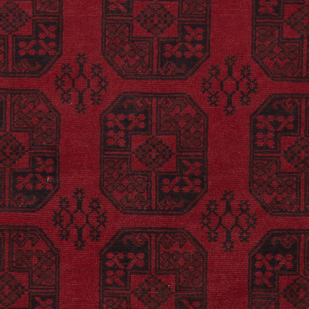 Afghansk teppe - Filpa - 293 x 197 cm - mørk rød