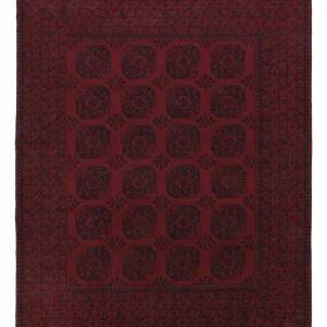 Afghansk teppe - Filpa - 302 x 252 cm - mørk rød