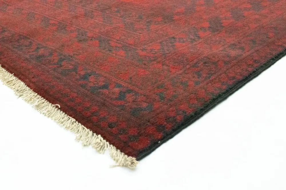 Afghansk teppe - Filpa - 329 x 250 cm - mørk rød