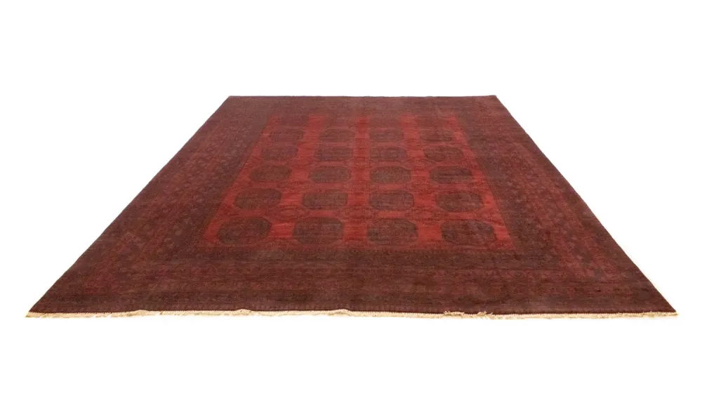 Afghansk teppe - Filpa - 329 x 250 cm - mørk rød