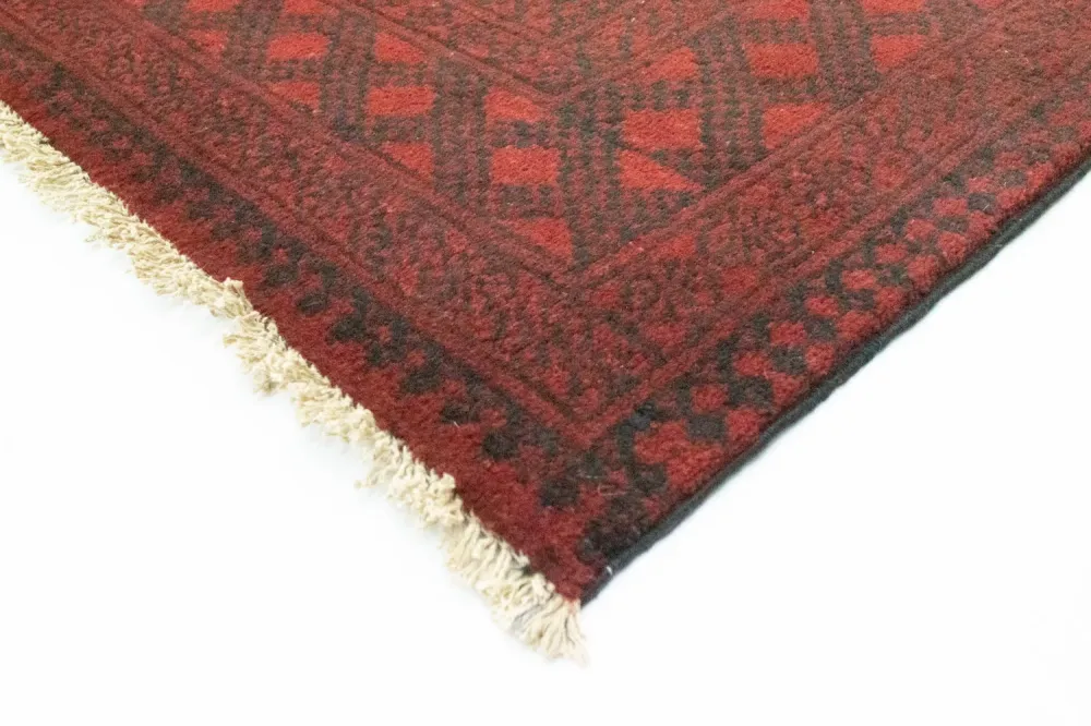 Afghansk teppe - Filpa - 345 x 256 cm - mørk rød