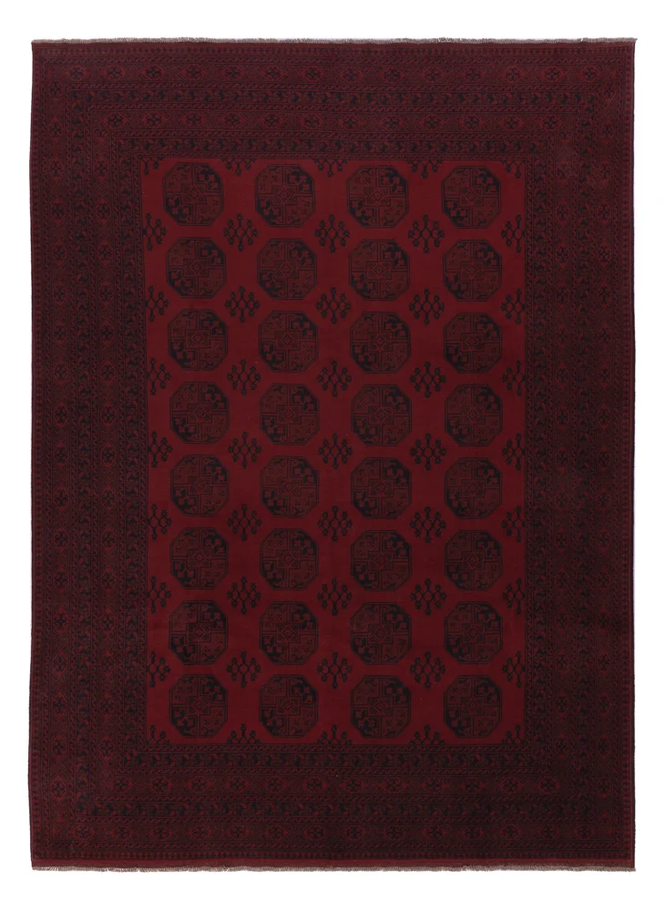 Afghansk teppe - Filpa - 346 x 255 cm - mørk rød