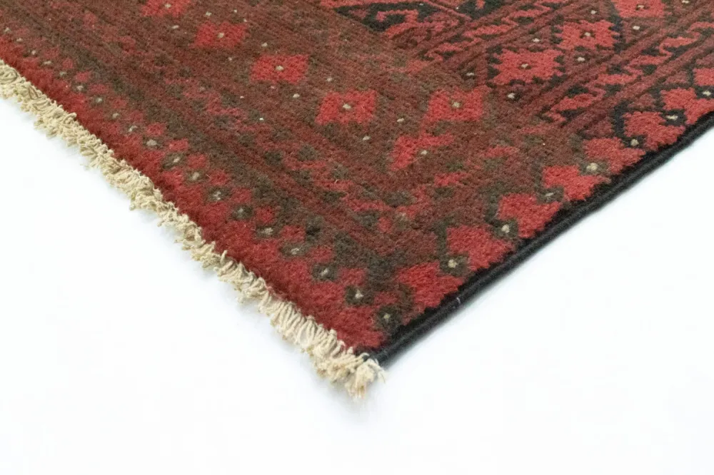 Afghansk teppe - Filpa - 391 x 299 cm - mørk rød