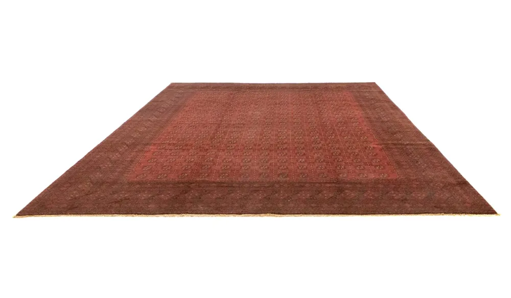 Afghansk teppe - Filpa - 391 x 299 cm - mørk rød