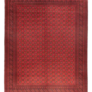 Afghansk teppe - Filpa - 392 x 308 cm - bordeaux rød