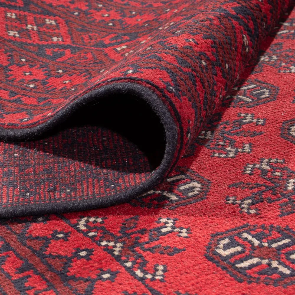 Afghansk teppe - Filpa - 392 x 308 cm - bordeaux rød