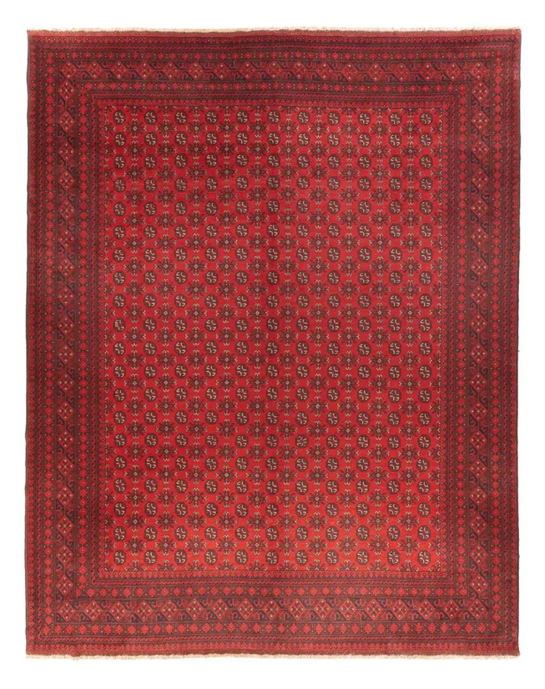 Afghansk teppe - Filpa - 392 x 308 cm - bordeaux rød