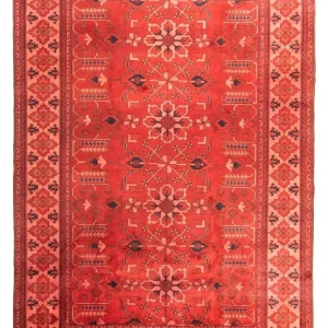 Afghansk teppe - Hatshlu - 296 x 210 cm - mørk rød