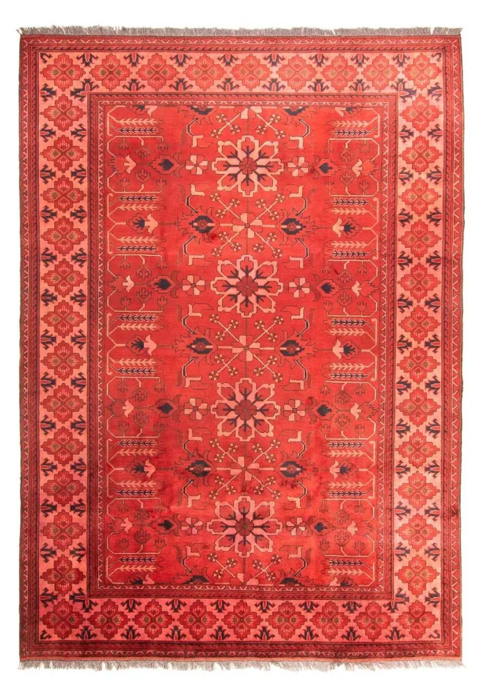 Afghansk teppe - Hatshlu - 296 x 210 cm - mørk rød