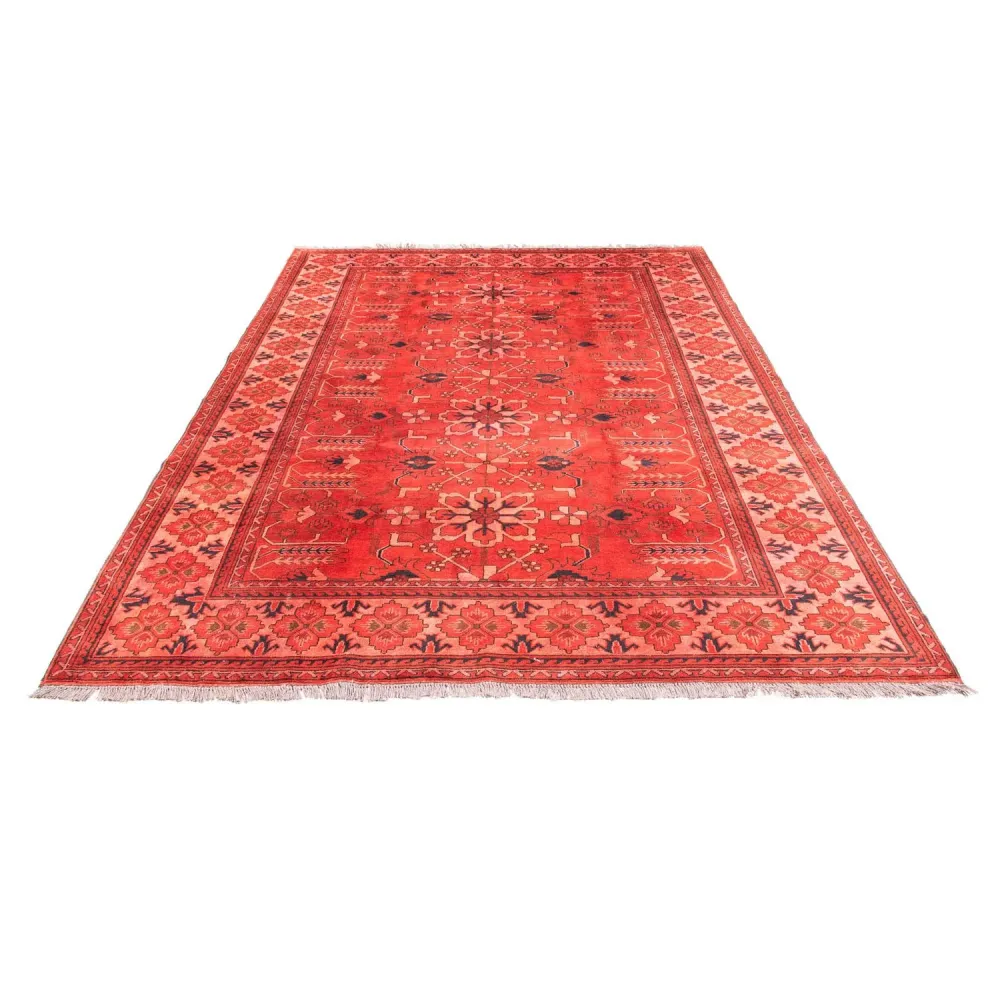 Afghansk teppe - Hatshlu - 296 x 210 cm - mørk rød