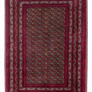 Afghansk teppe - Royal - 142 x 97 cm - grønn