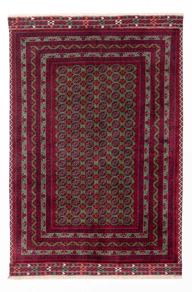 Afghansk teppe - Royal - 142 x 97 cm - grønn
