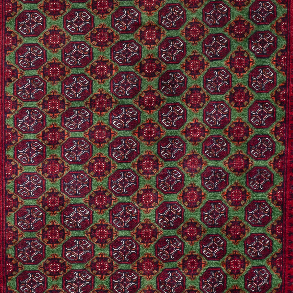 Afghansk teppe - Royal - 142 x 97 cm - grønn