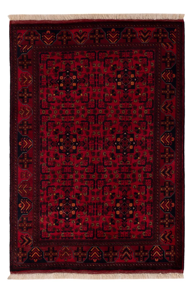 Afghansk teppe - Royal - 147 x 100 cm - rød