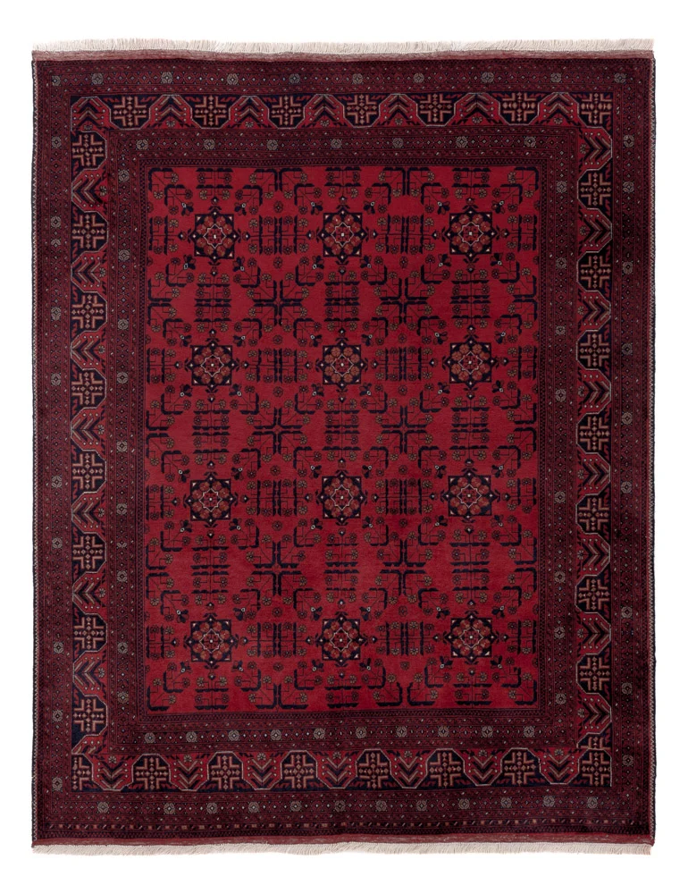 Afghansk teppe - Royal - 189 x 149 cm - rød