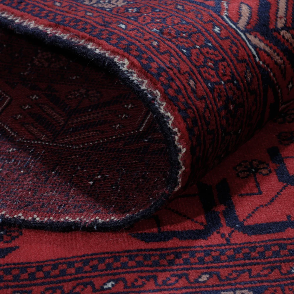 Afghansk teppe - Royal - 189 x 149 cm - rød