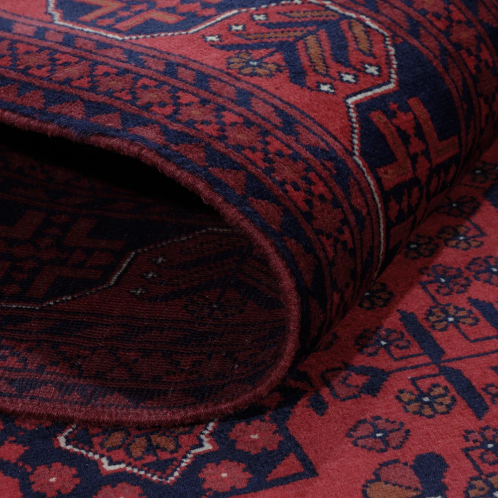 Afghansk teppe - Royal - 191 x 151 cm - rød