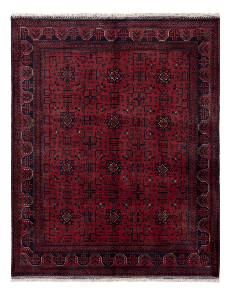 Afghansk teppe - Royal - 191 x 151 cm - rød