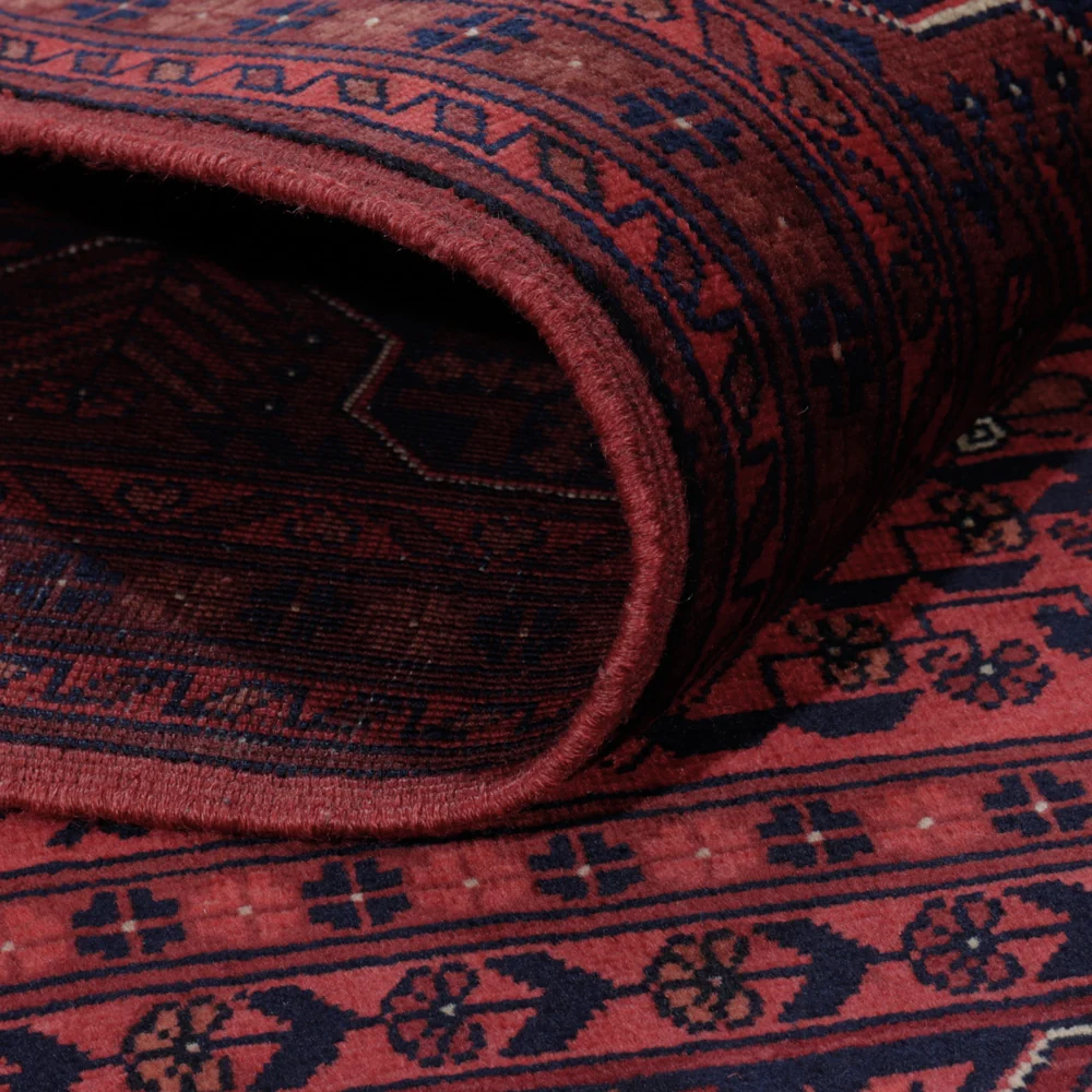 Afghansk teppe - Royal - 193 x 147 cm - rød
