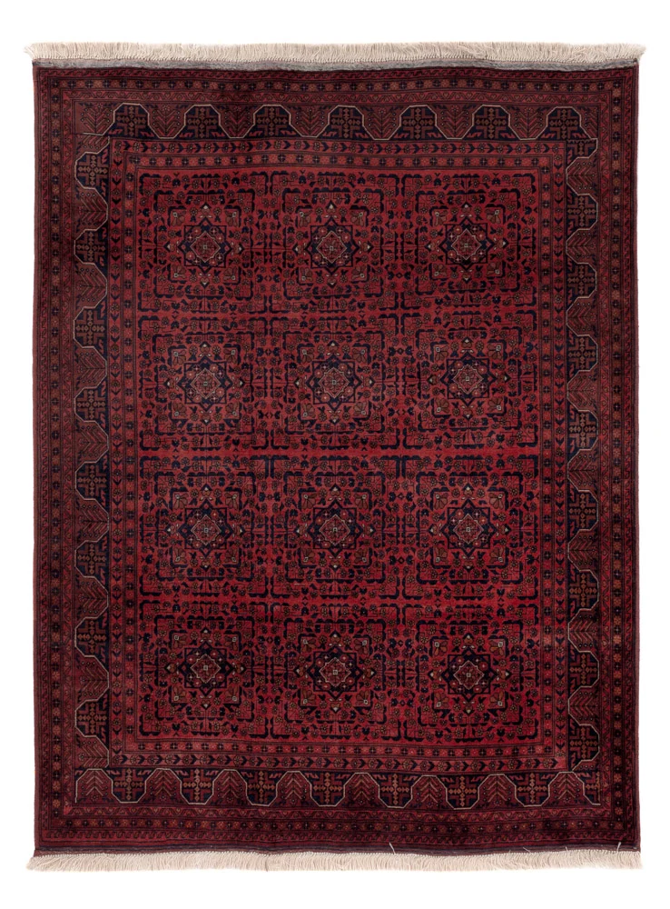 Afghansk teppe - Royal - 193 x 147 cm - rød