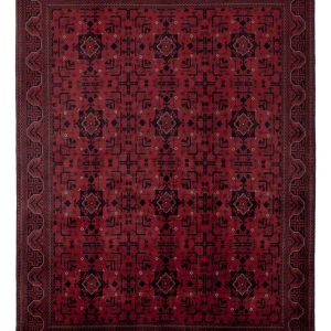 Afghansk teppe - Royal - 193 x 149 cm - rød