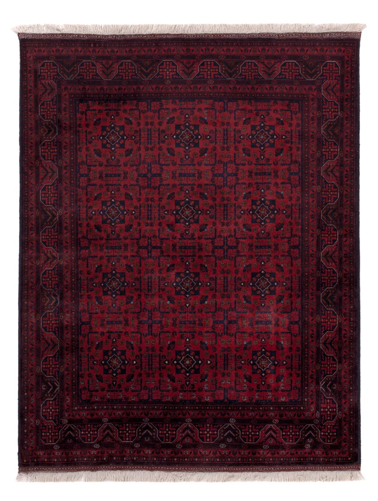 Afghansk teppe - Royal - 194 x 150 cm - rød