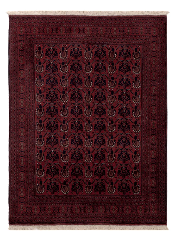 Afghansk teppe - Royal - 195 x 149 cm - rød