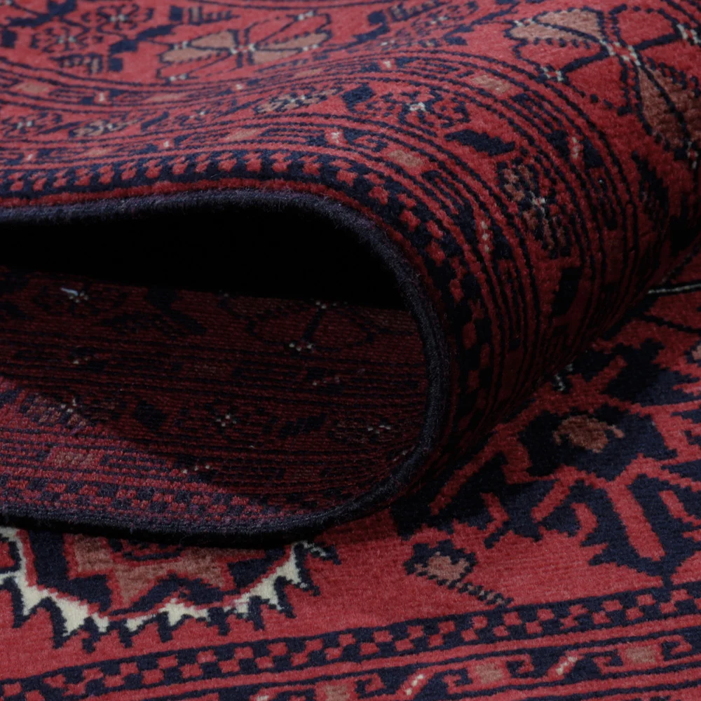 Afghansk teppe - Royal - 195 x 149 cm - rød
