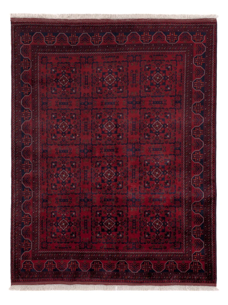 Afghansk teppe - Royal - 195 x 151 cm - rød