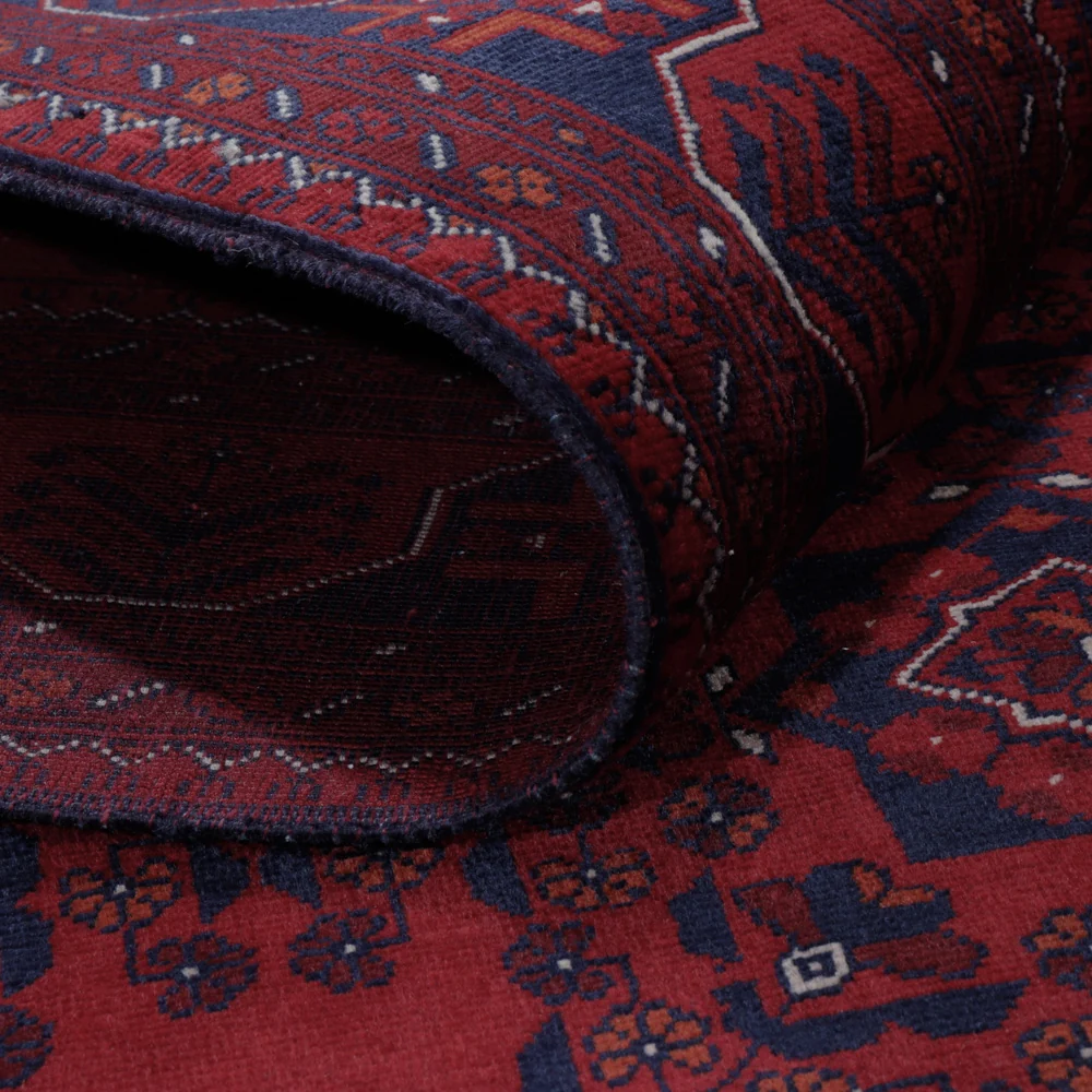 Afghansk teppe - Royal - 195 x 151 cm - rød