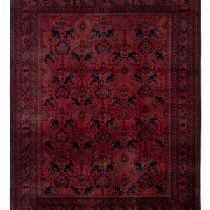 Afghansk teppe - Royal - 195 x 152 cm - rød