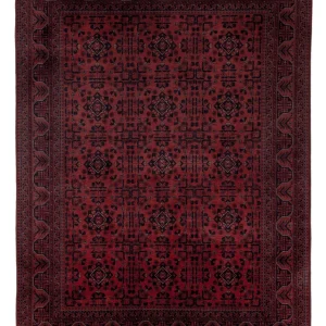 Afghansk teppe - Royal - 196 x 149 cm - rød