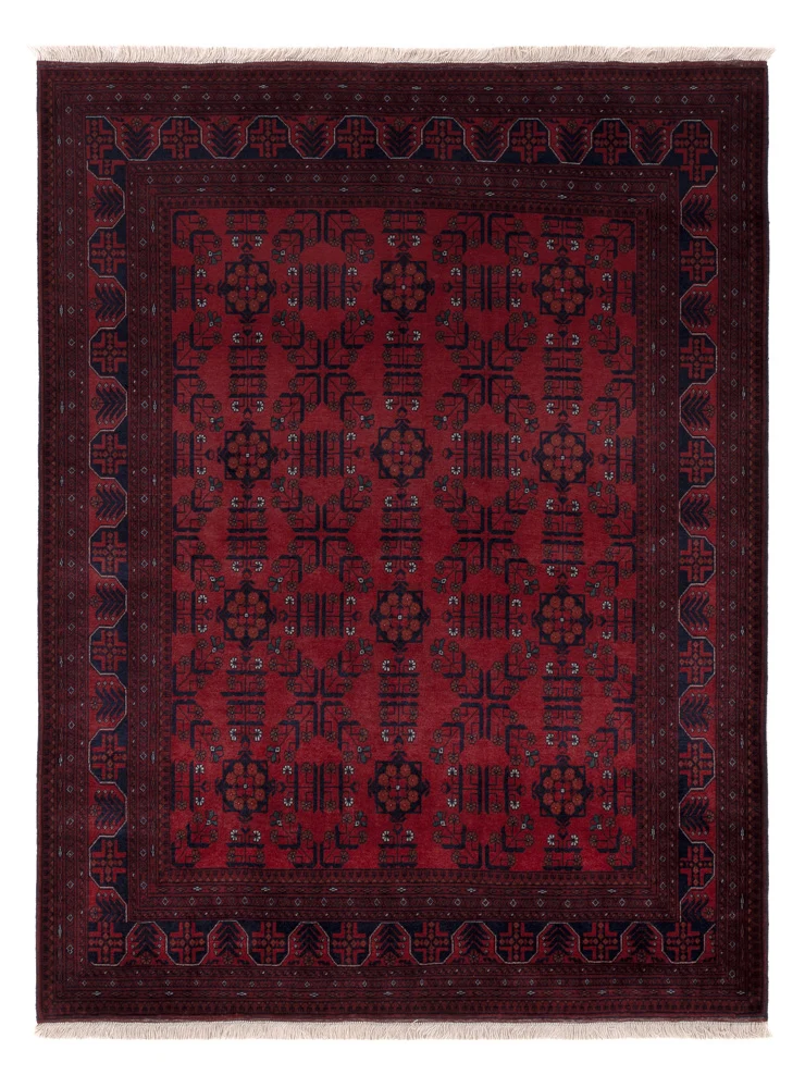 Afghansk teppe - Royal - 198 x 150 cm - rød