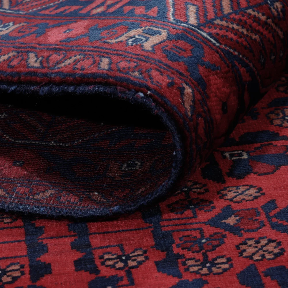 Afghansk teppe - Royal - 198 x 153 cm - rød