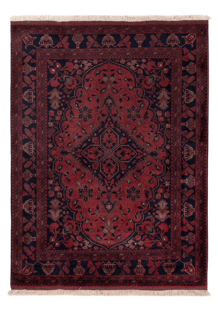 Afghansk teppe - Royal - 200 x 148 cm - rød
