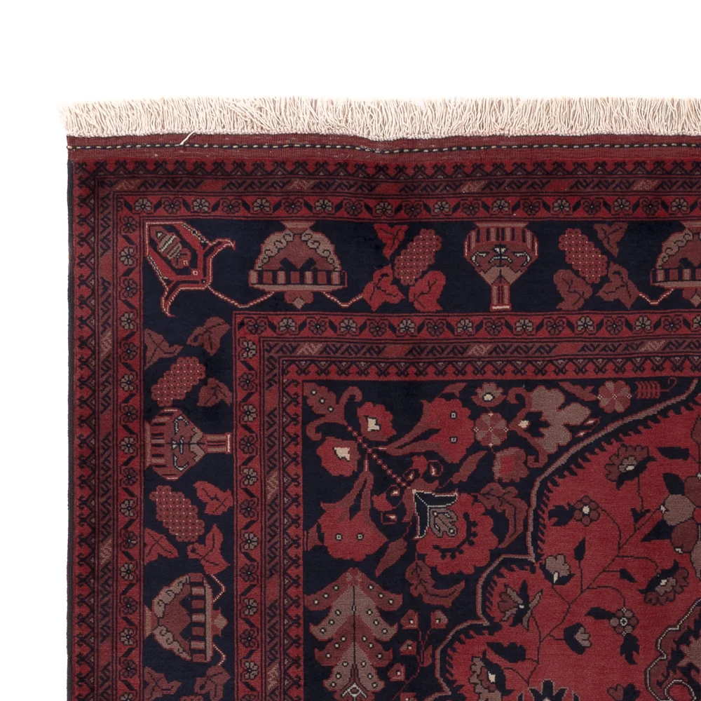 Afghansk teppe - Royal - 200 x 148 cm - rød