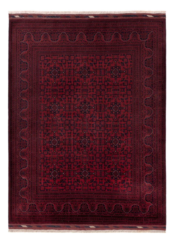 Afghansk teppe - Royal - 201 x 152 cm - rød