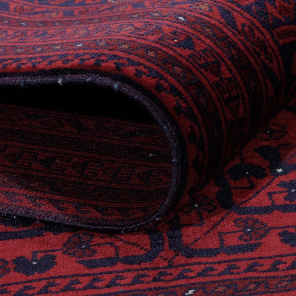 Afghansk teppe - Royal - 201 x 152 cm - rød