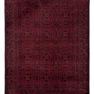 Afghansk teppe - Royal - 201 x 152 cm - rød