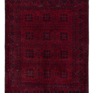 Afghansk teppe - Royal - 203 x 161 cm - mørk rød