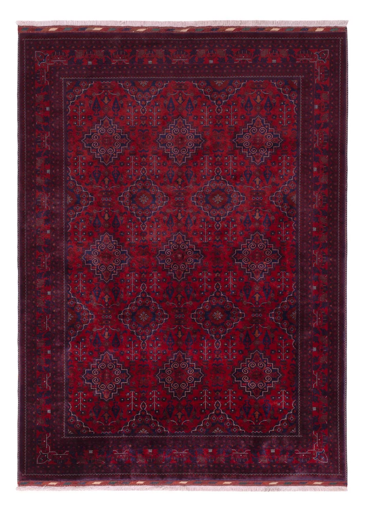 Afghansk teppe - Royal - 231 x 167 cm - rød