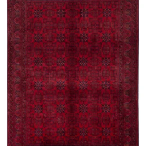 Afghansk teppe - Royal - 242 x 173 cm - rød