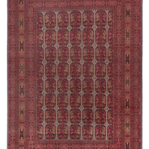 Afghansk teppe - Royal - 283 x 193 cm - mørk rød