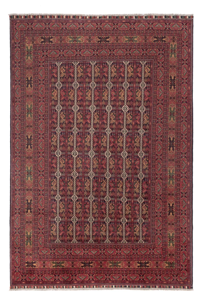 Afghansk teppe - Royal - 288 x 194 cm - mørk rød