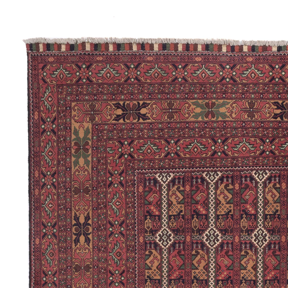 Afghansk teppe - Royal - 288 x 194 cm - mørk rød